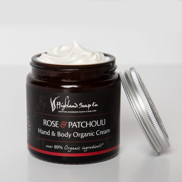 organiczny krem do rąk i ciała, róża i paczula 120 ml
